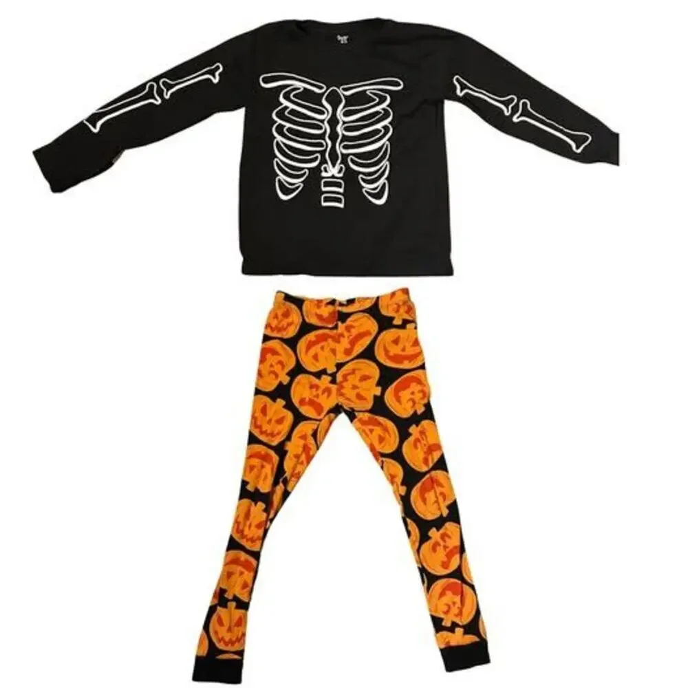 🔥 STEAL: 4-Set Holiday PJ Bundle Kids 12 XL 8 Halloween Christmas